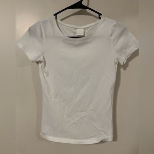 THREE COTTON H&M TEES BUNDLE WHITE BLACK AND HEATHER OAT COLORS